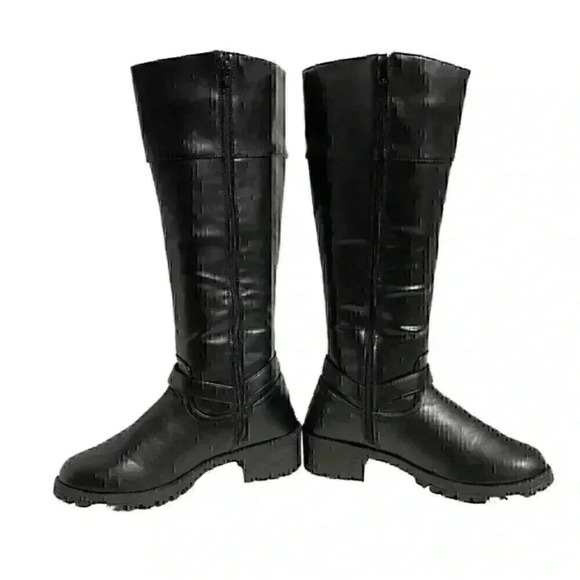 Olivia Miller Alessandra Tall Boot 8.5 Black Equestrian Countryside Couture NWOB - Picture 6 of 10